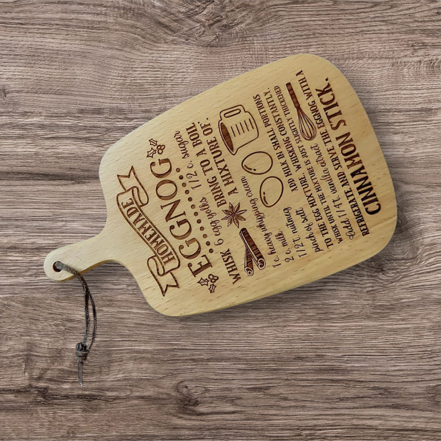 Beechwood Recipe Cutting board