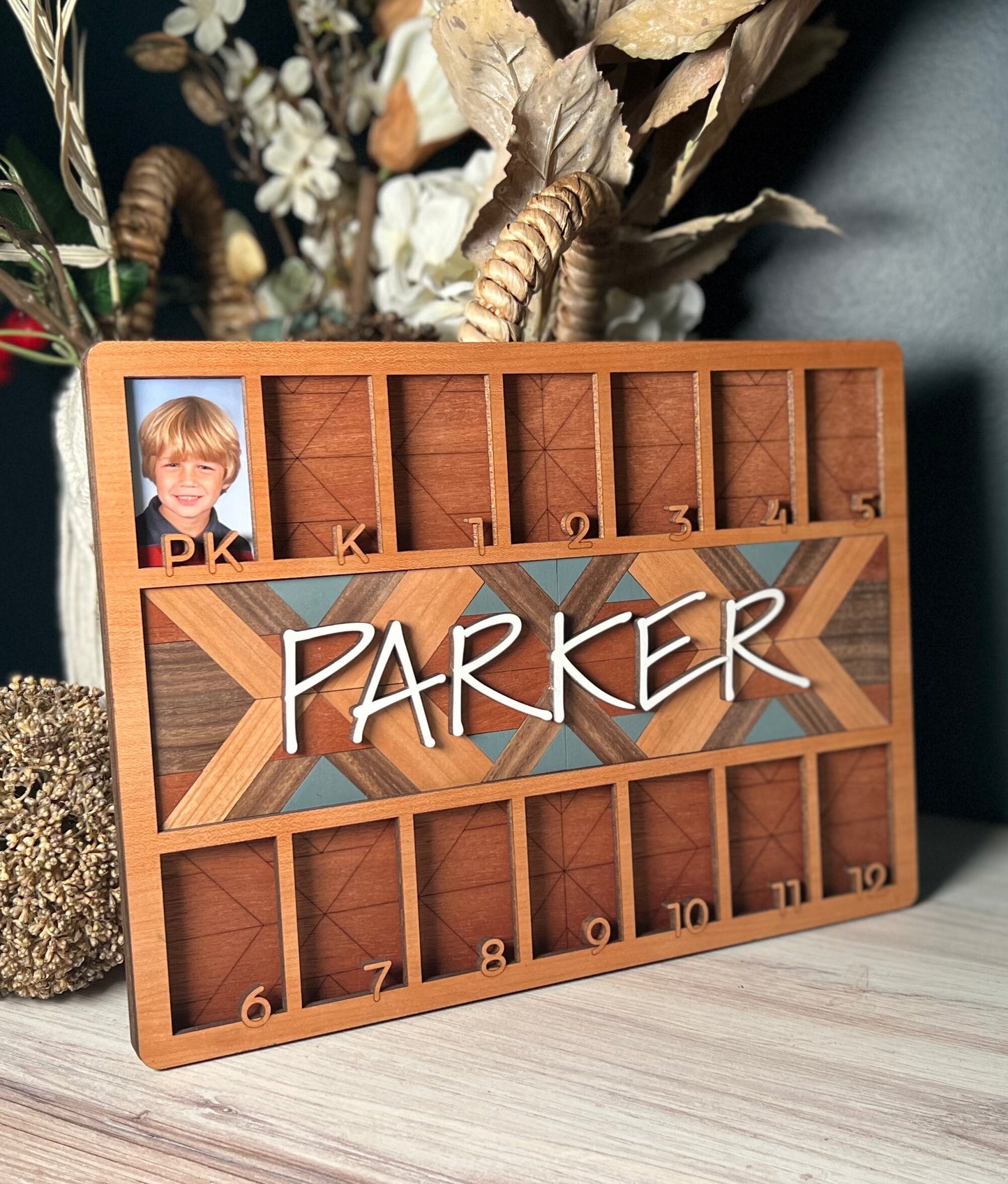 Wooden School Milestone Frame