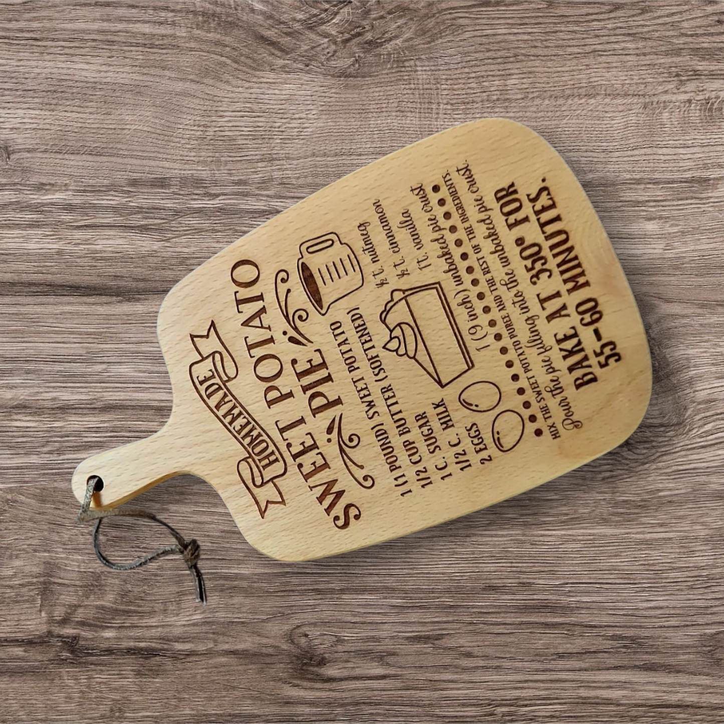 Beechwood Recipe Cutting board