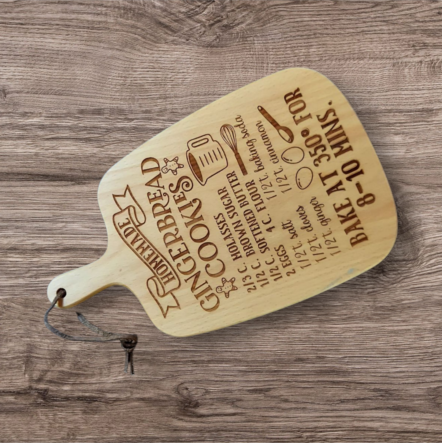 Beechwood Recipe Cutting board