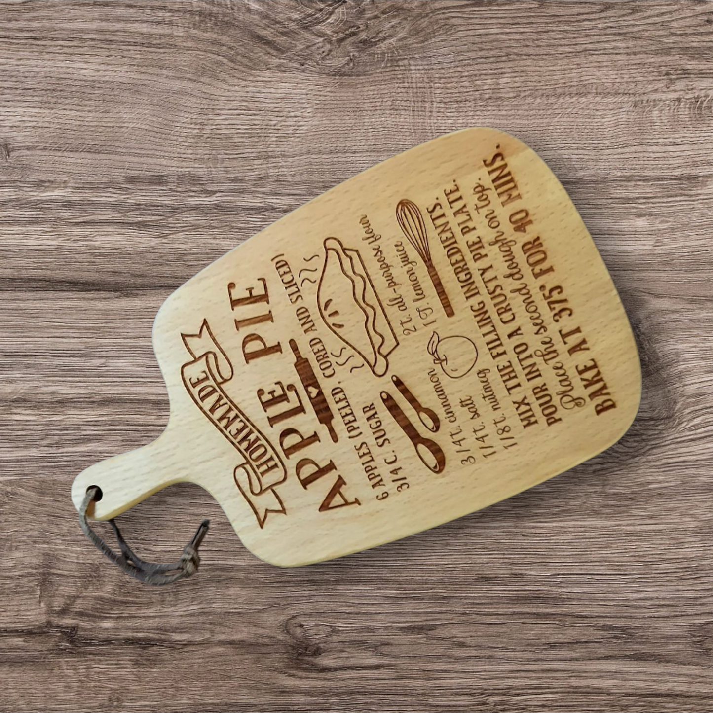 Beechwood Recipe Cutting board