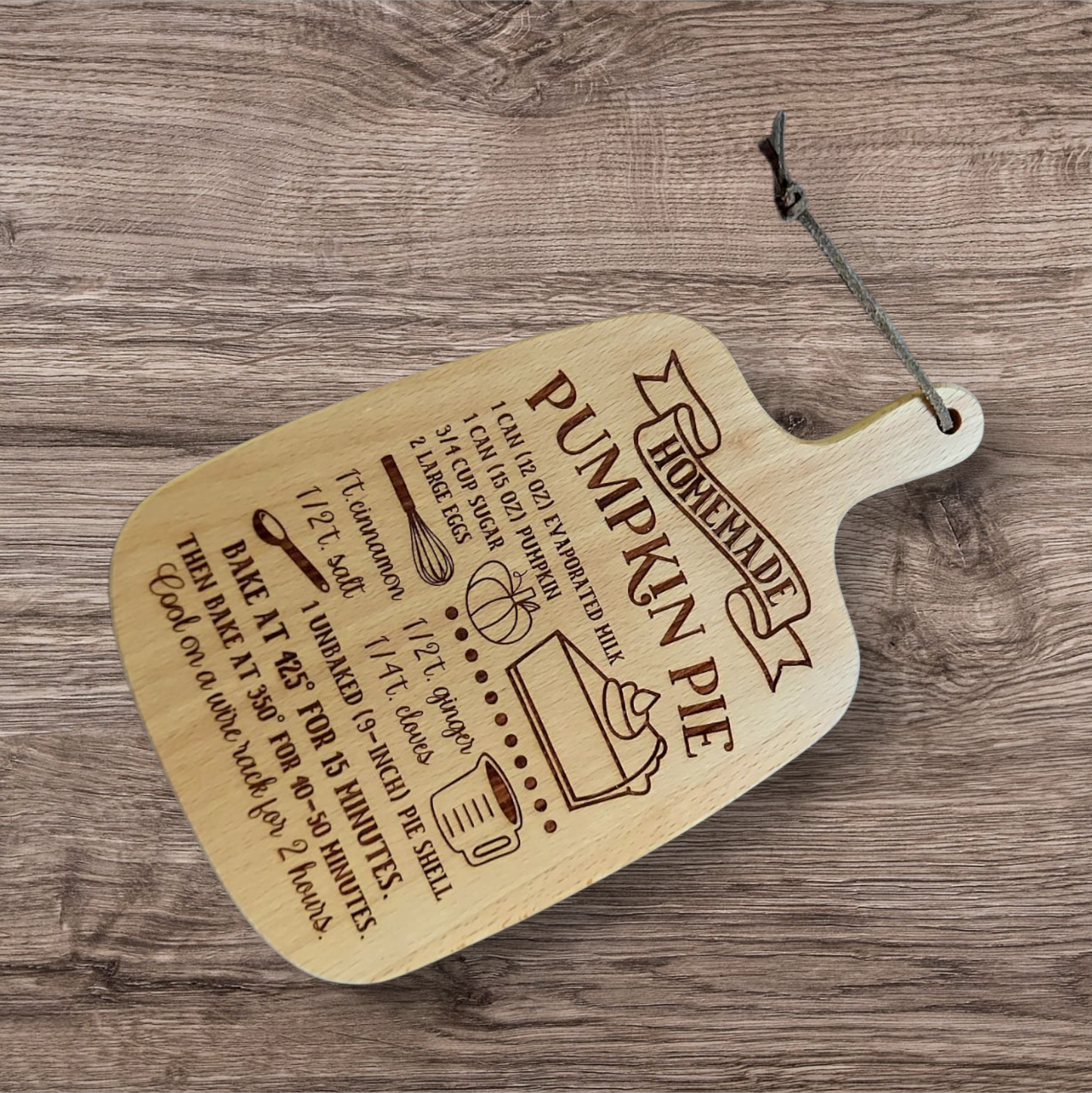 Beechwood Recipe Cutting board