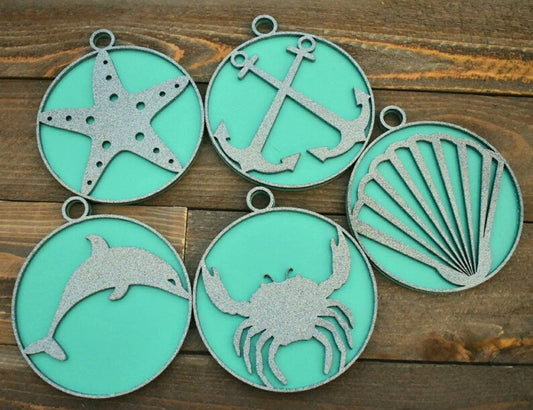 Beach themed ornaments