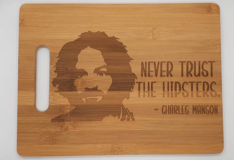 Charles Manson cutting board